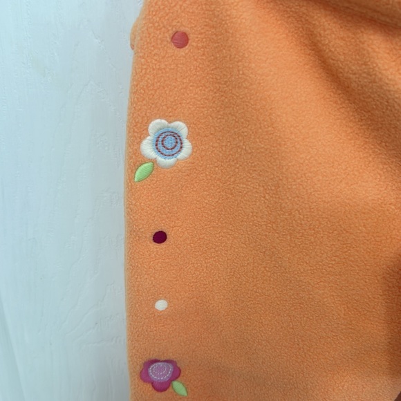 NWT Gymboree Snow Blossom orange flower fleece pant size 4T - Picture 3 of 3